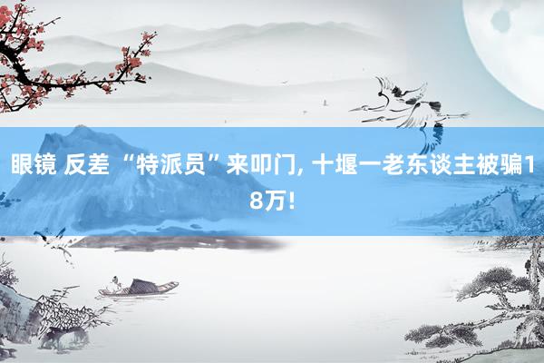 眼镜 反差 “特派员”来叩门， 十堰一老东谈主被骗18万!